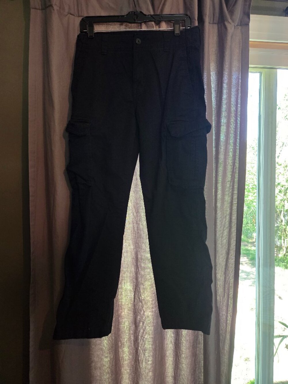Goodfellow & Co Black Men's Cargo Pants with Side Pockets, 30W x 30L